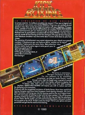 Panza Kick Boxing (UK) (1990) box cover back